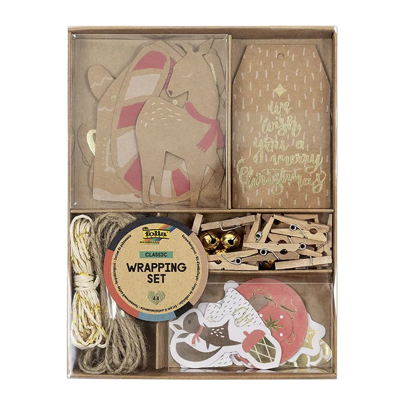 Kit d'emballage cadeaux Noël Classic - 44pcs-1