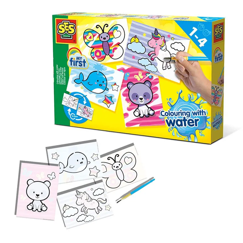 My First Coloriage à l'eau Animaux fant. 4pcs - 12m+-4
