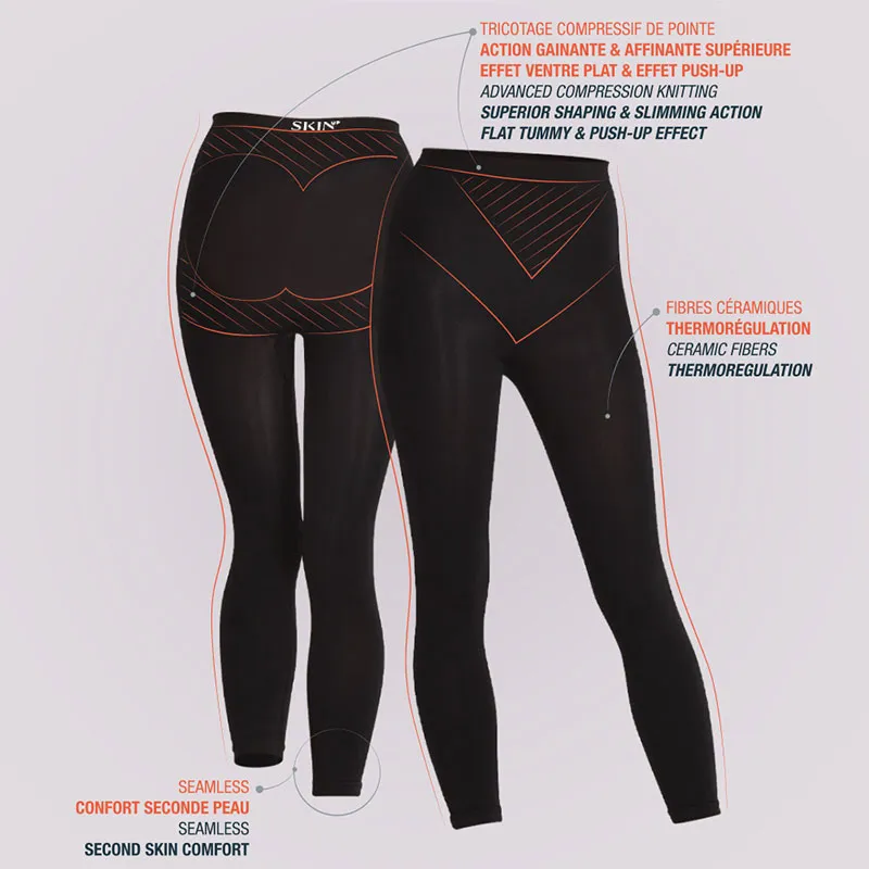 Legging galbant push up  Slim+ - Noir-2