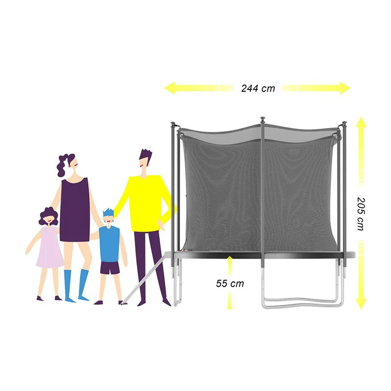 Trampoline 8FT Noir - ø244cm-1
