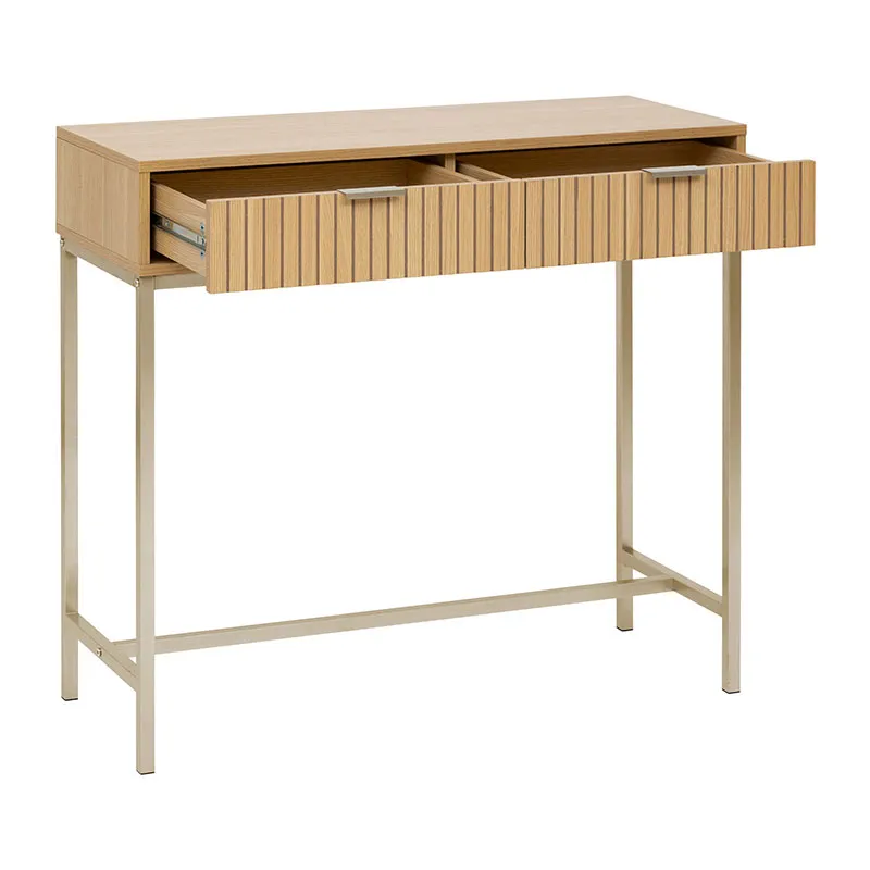 Console 2 Tiroirs Tasso - 80,5x35x90cm-1