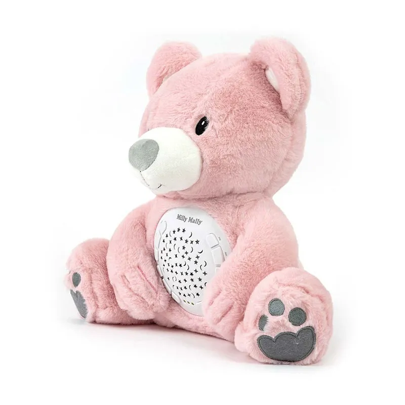 Peluche projecteur Ours Rose - 0m+-1
