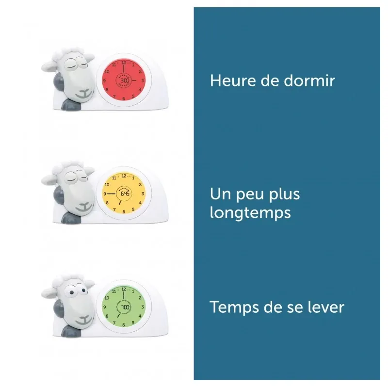Réveil ludique et Veilleuse Sam l'Agneau Camel - 36m+-2
