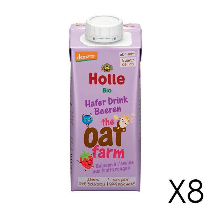 8x200ml Boisson à l'avoine Fruits rouges BIO - 12m+-0