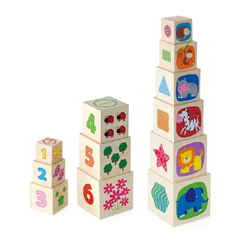 Cubes gigognes nature - 12m+-1