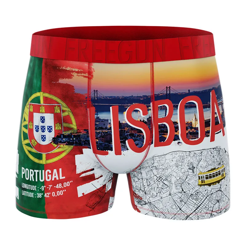 3 boxers homme Landscape - Bleu/Rouge/Blanc/Vert-5