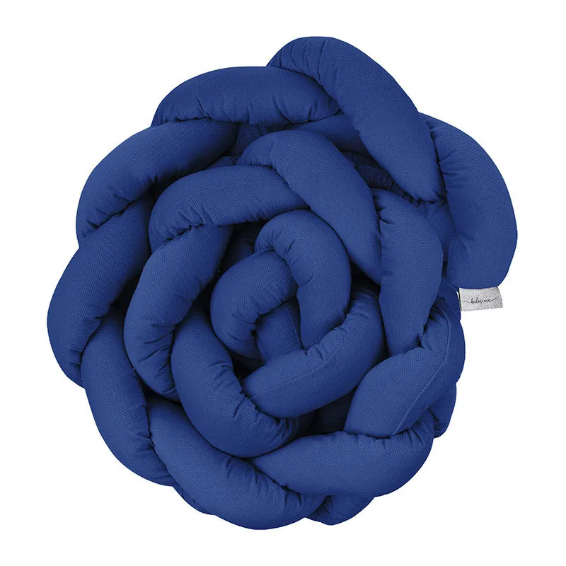 Tour de lit tressé velours Marine - 230cm-0