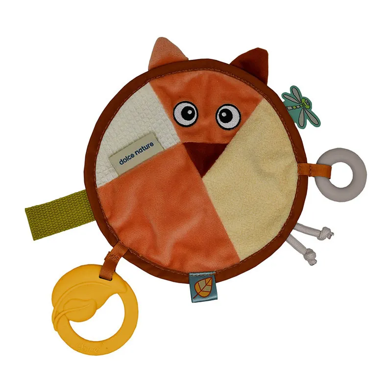 Doudou Fiona le Renard + Attache-tétine Olie Hibou - 0m+-8