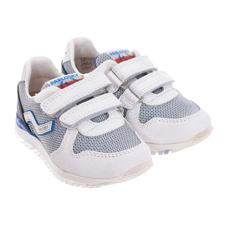 Baskets scratch Damier - Blanc/Bleu-2