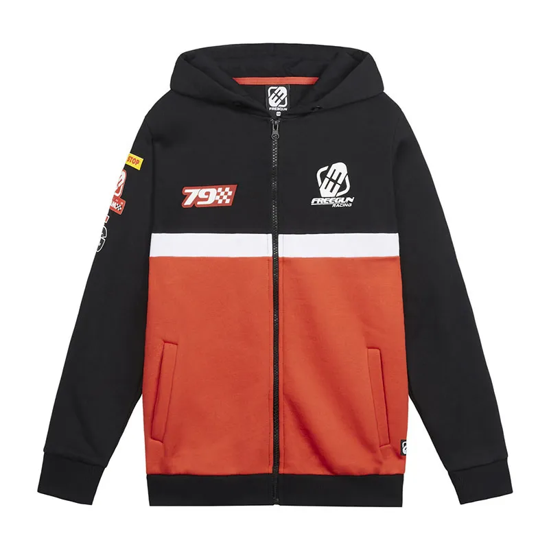 Veste à capuche Garçon Racing - Rouge/Noir-0
