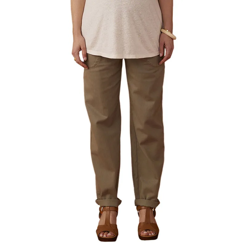 Pantalon de grossesse Twill - Kaki-0