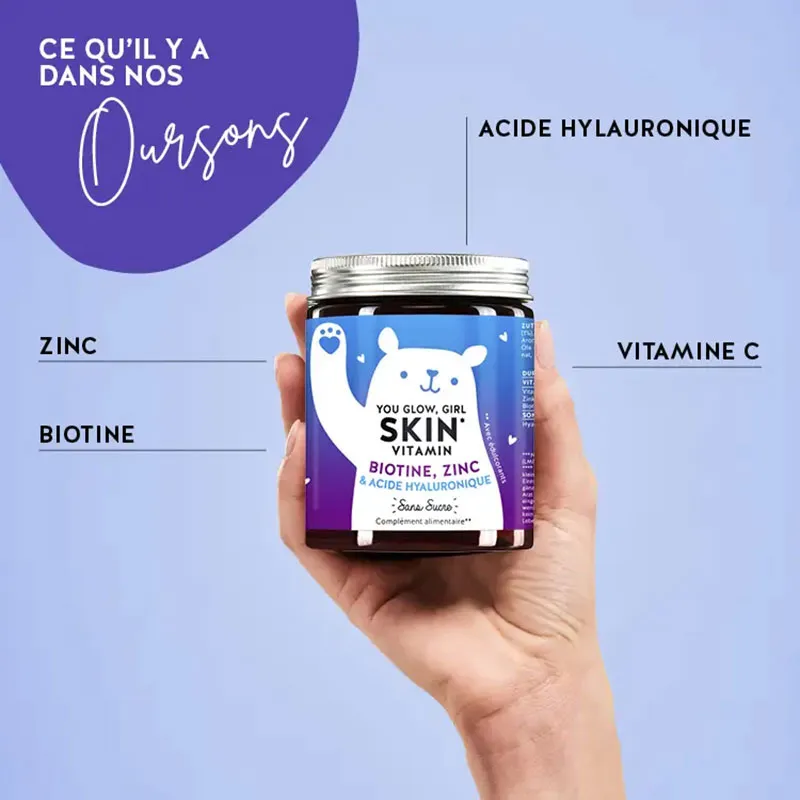 You Glow Girl Skin Vitamin pour la Peau avec Acide hyaluronique - 60 Gummies-1