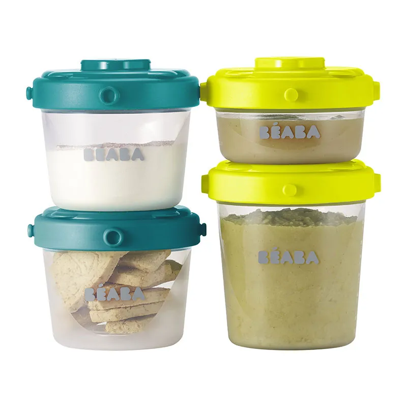6 Portions Clip 1er âge Bleu/Néon - 60/120ml-1