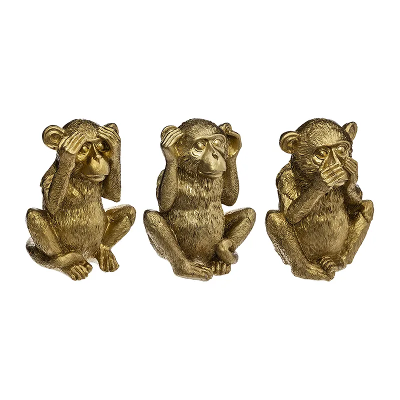 3 Singes Sagesse Sama - 13x12,8x17,2cm-0