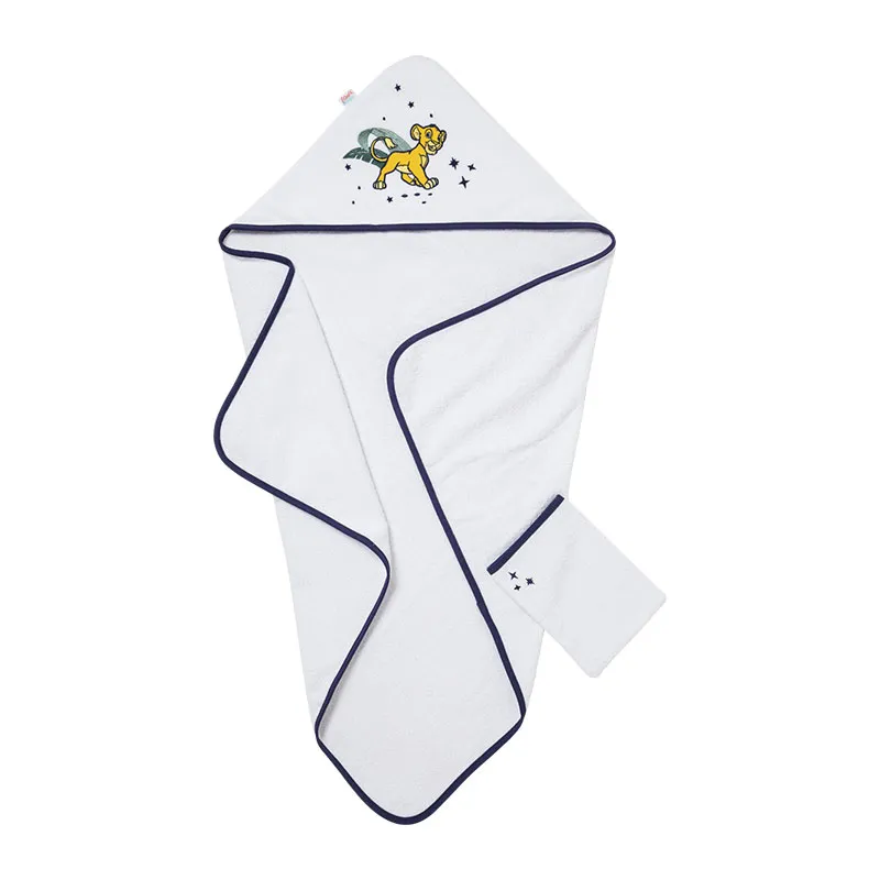Cape de bain + Gant Roi Lion - 80x80cm-0