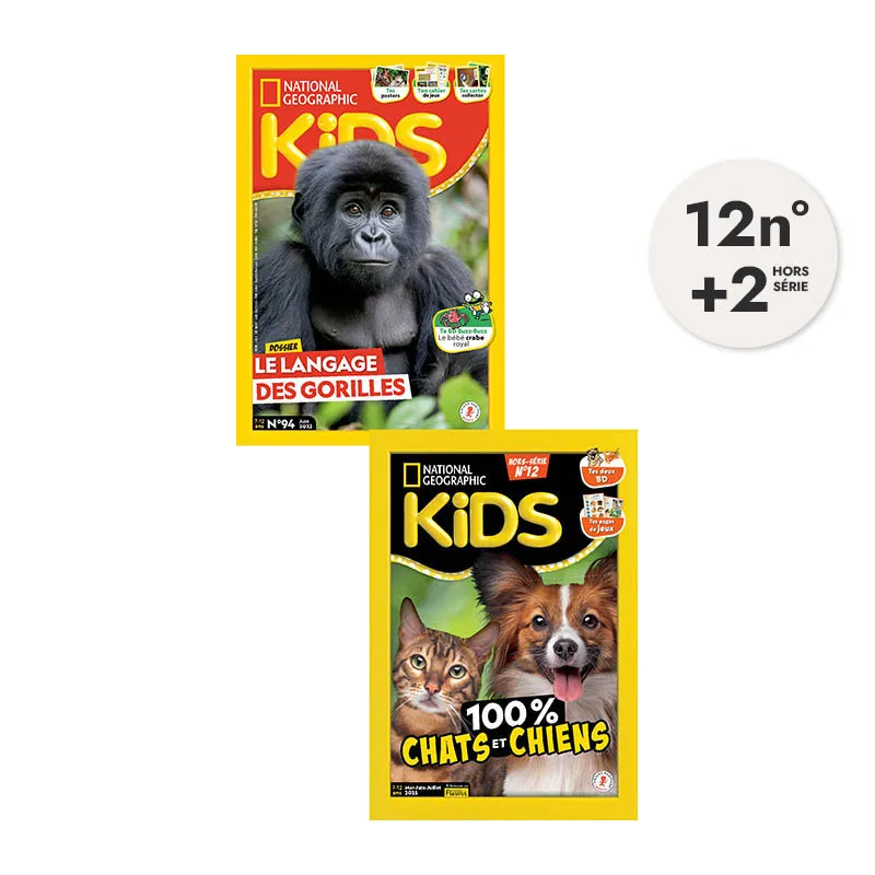 Abo.1an National Geographic Kids + 2 HS 14n° - 7-12+-0