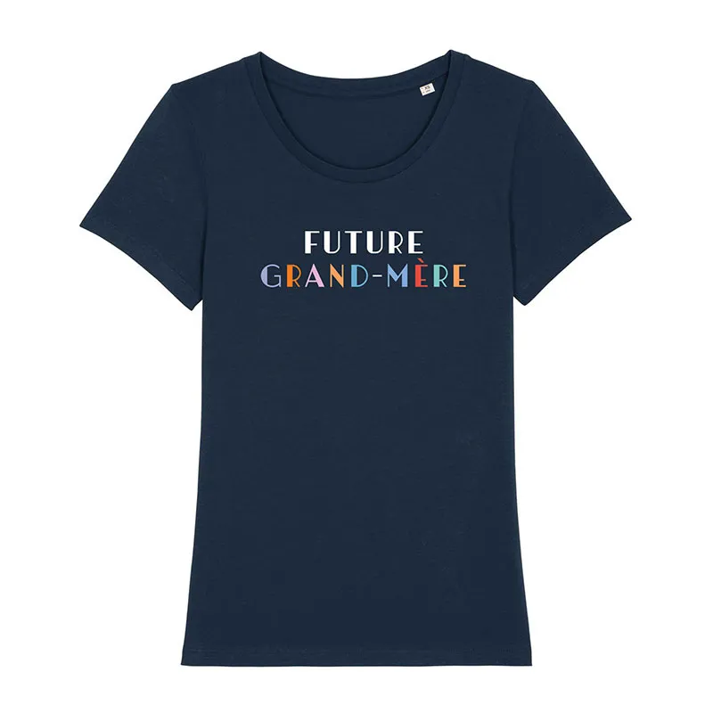 T-shirt Femme Future grand-mère BIO - Navy-0