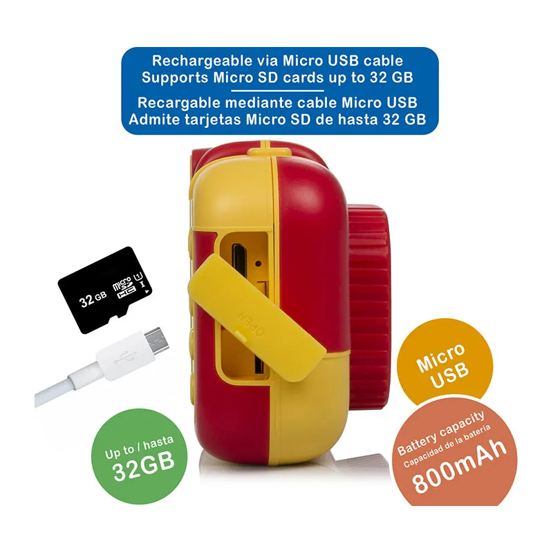 Appareil photo numérique L1 Rouge/Jaune - 36m+-1