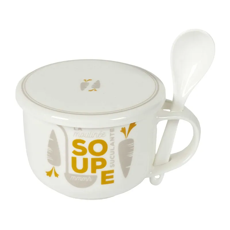 Bol à Soupe + couvercle Aléat. - 55cl-4