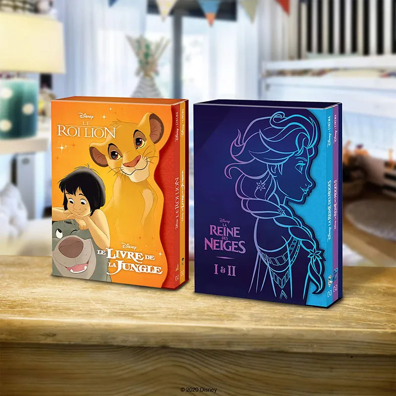 Coffret 2 livres Disney Roi Lion + Livre de la jungle - 4+-3