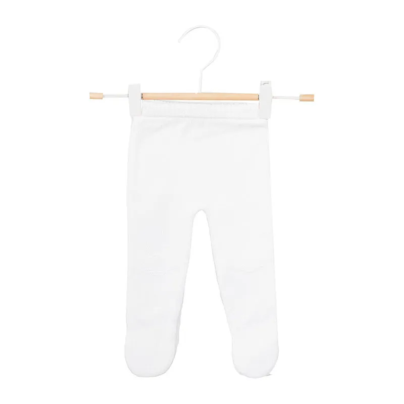 Pantalon à pieds en coton Petits Chats - Blanc-0