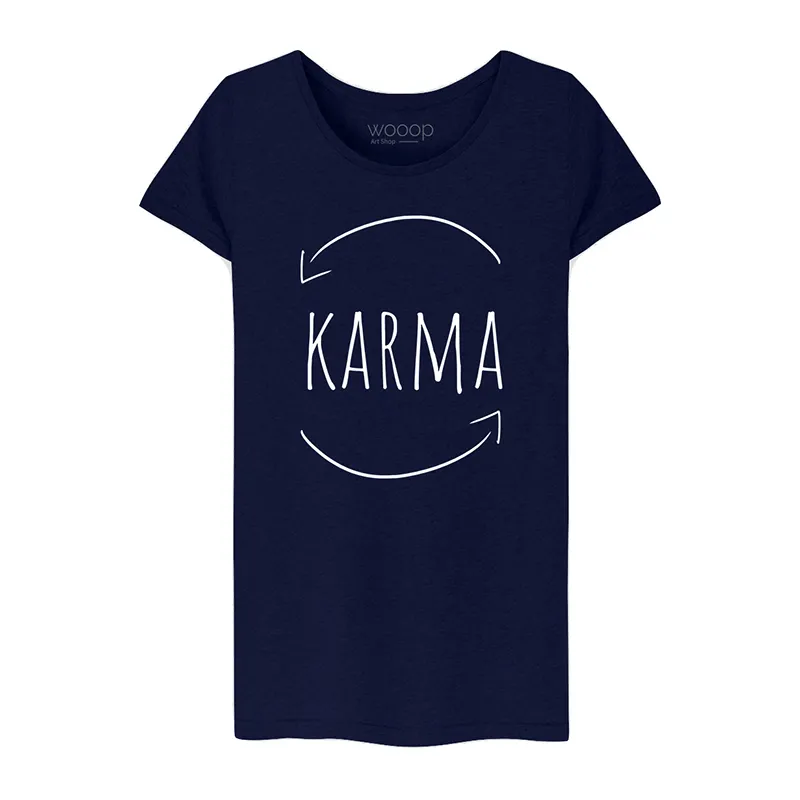 T-shirt Femme BIO Karma - Navy-0