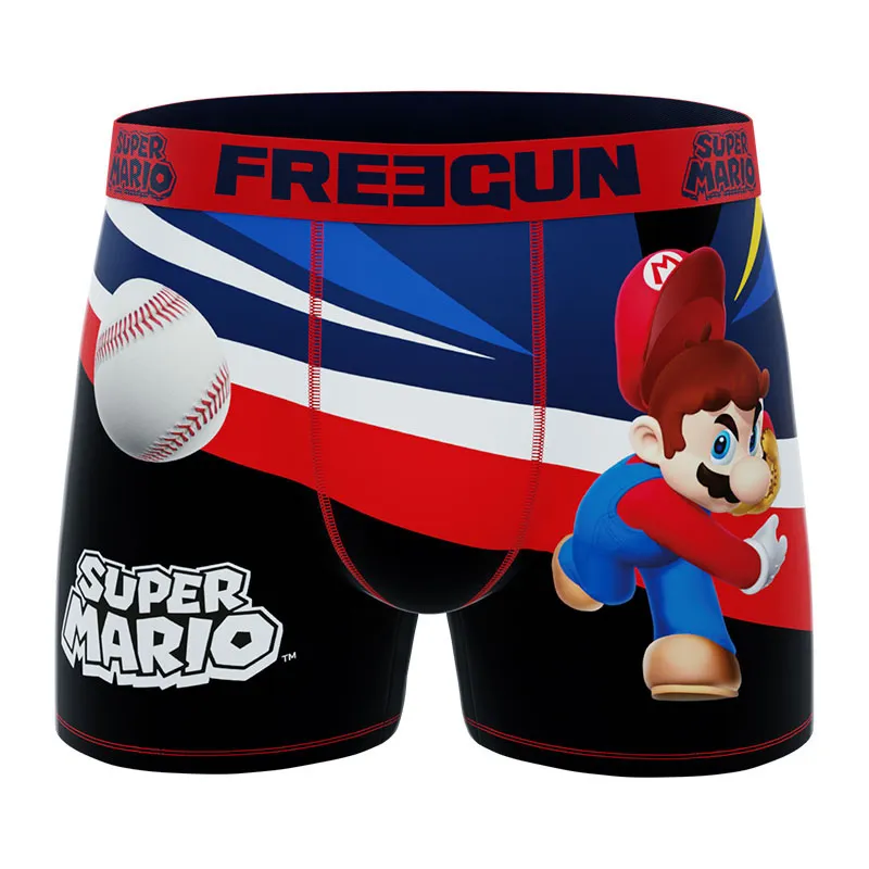 3 Boxers Garçon Super Mario Bros - Rouge/Bleu/Noir/Jaune-2