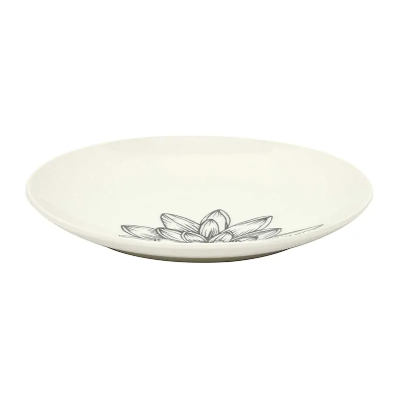 6 Assiettes dessert Porcelaine Cottage Gris - ø20cm-3