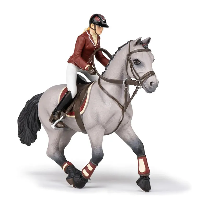 Cheval de concours et sa cavalière - 16x19cm-9