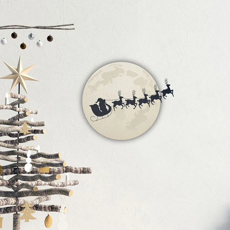 Stickers - Père Noël au clair de lune-0