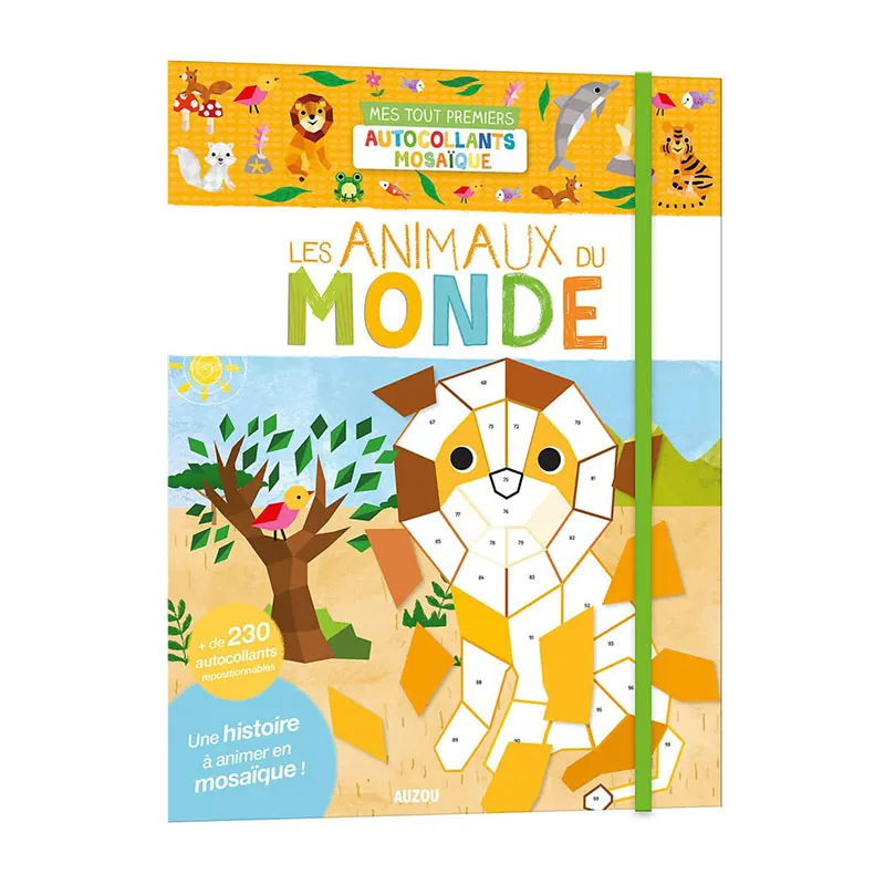 Mes tout premiers autocollants mosaiques Les animaux du monde - 36m+-0