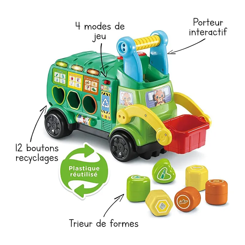 Maxi camion poubelle Recyclo'formes - 18m+-8