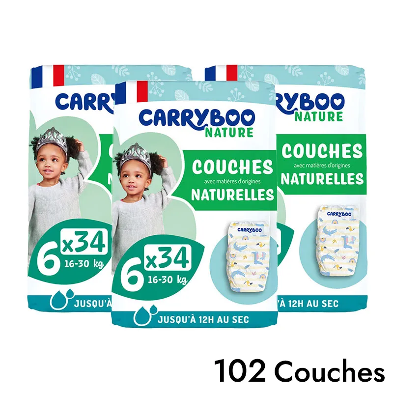 Couches Peaux Sensibles Naturelles T6/16-30kg - 102 couches-5