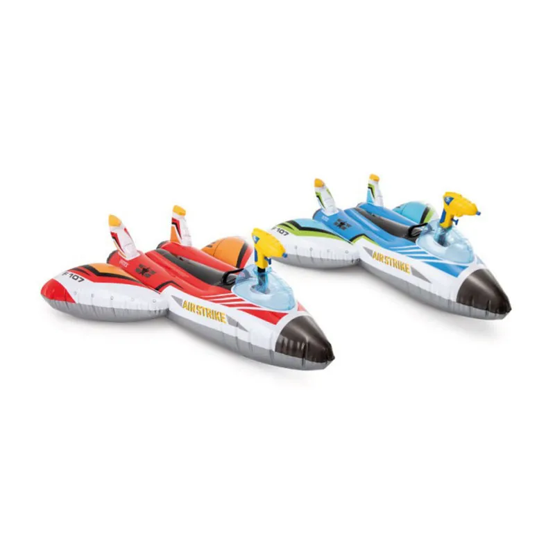 Avion gonflable + pistolet à eau Aléat. - 117cm-2