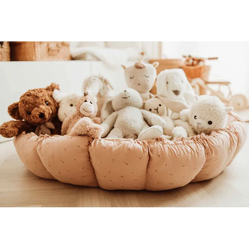 Sac à jouets/Tapis/Parc d'éveil 3en1 Bloom Fleuri - ø130cm-7