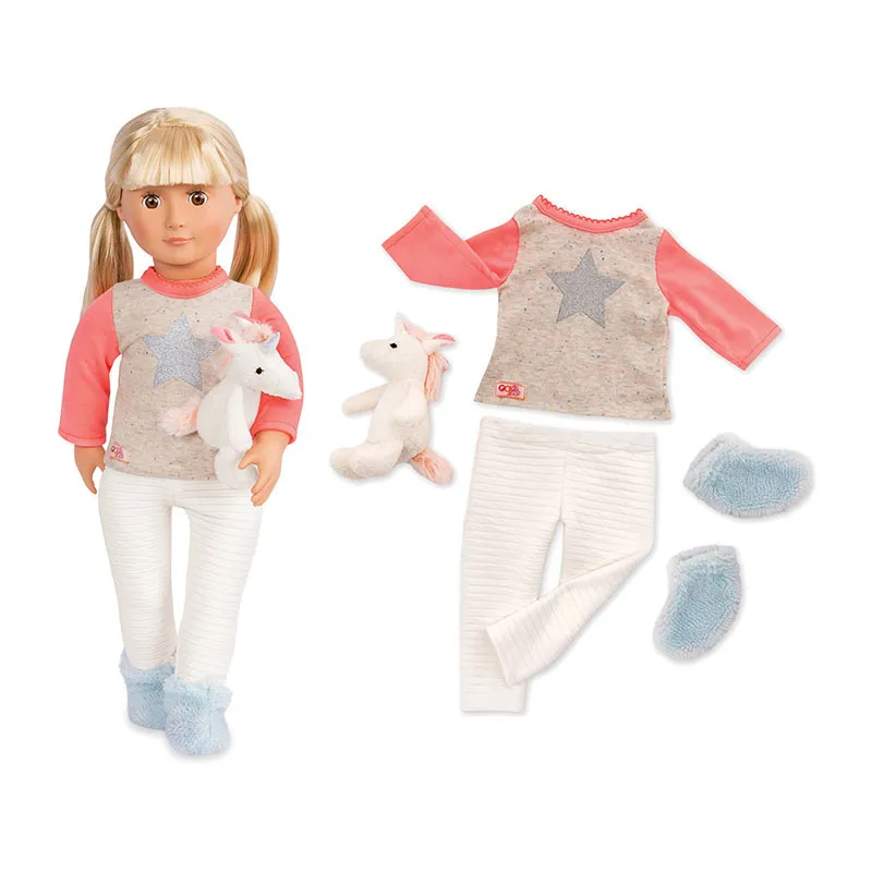 Tenue Pyjama Licorne - Poupée 46cm-1