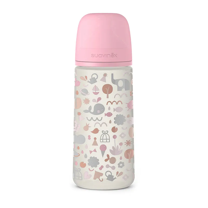 Biberon tétine anatomique Rose pâle - 360ml-1