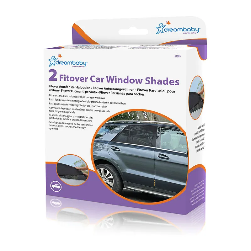 2 Pare-soleil en maille pour voiture à enfiler - Noir-1