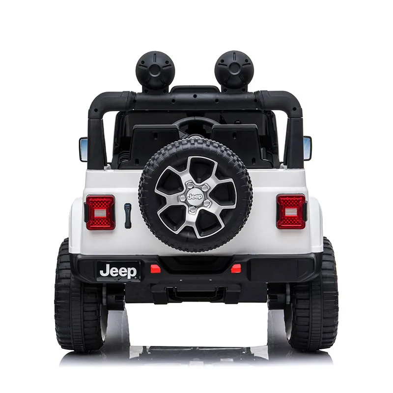 Voiture élec. Jeep Rubicon Blanc - 36m+-4