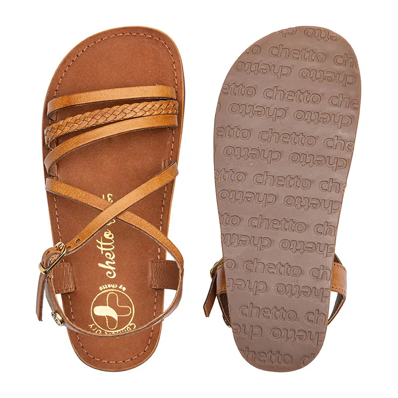 Sandales Barefoot Cuir - Naturel-5