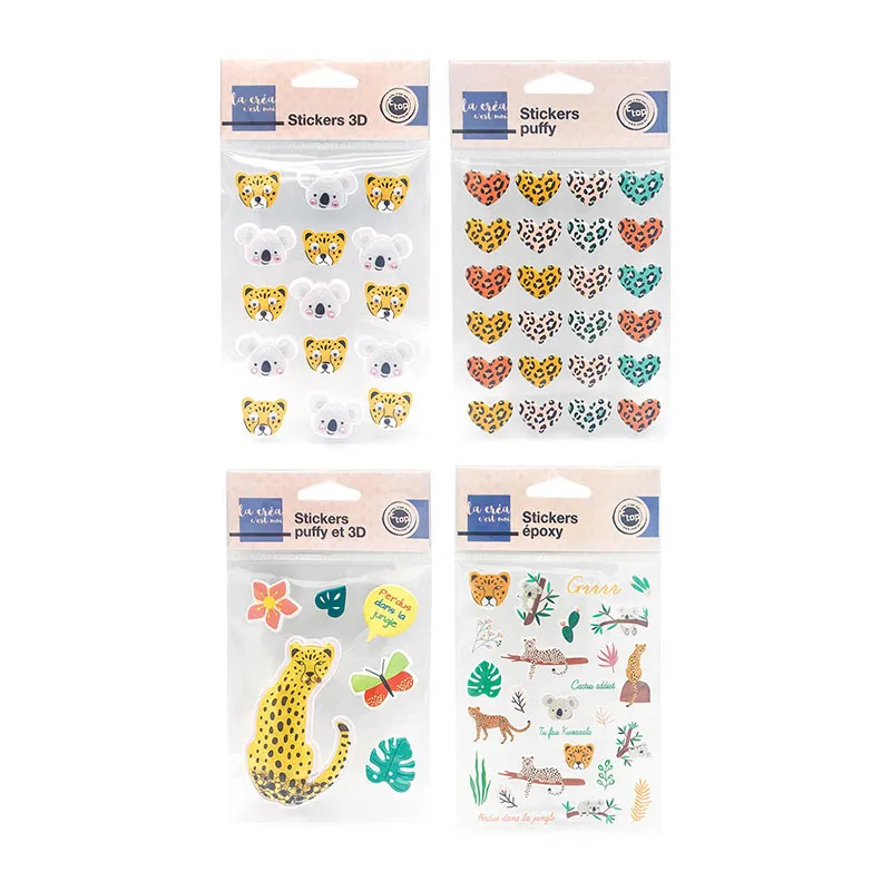 Stickers Animaux de la jungle - 71pcs-1