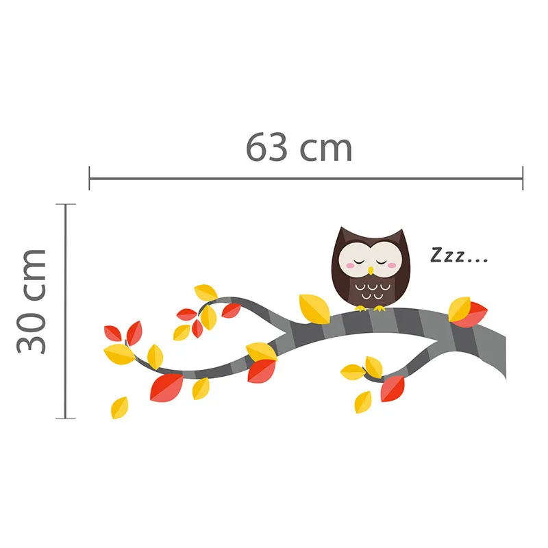 Stickers - Chouette endormie-1