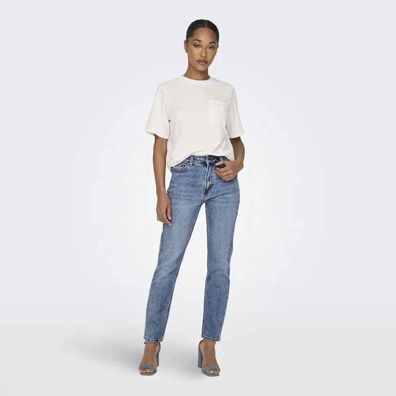 Jeans straight fit Emily - Medium Blue Denim-7