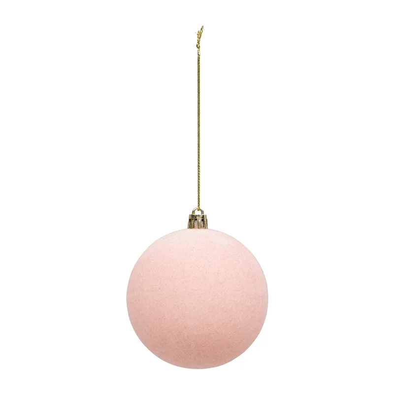 9 Boules pailletées coffret Rose - ø8cm-9