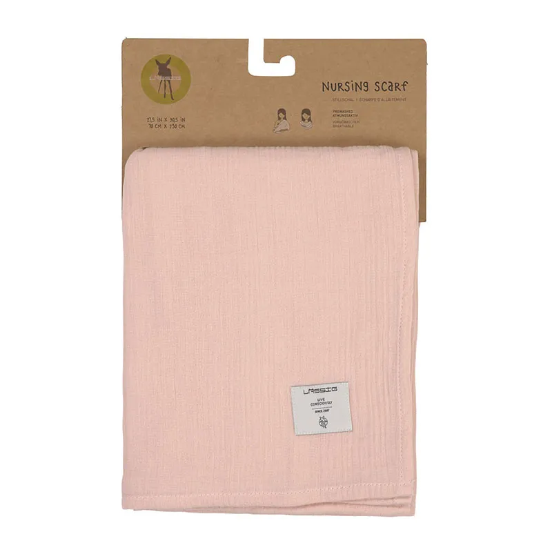 Écharpe d'allaitement Rose poudrée - 70x230cm-1