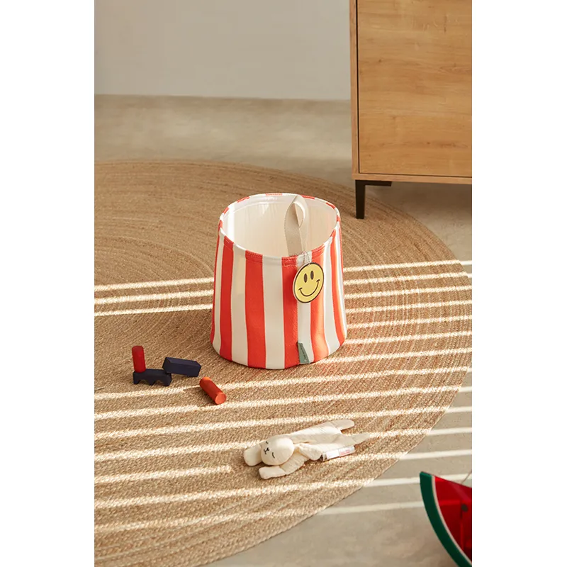 Panier de rangement Smiley Rouge/Blanc - 28x30x30cm-1