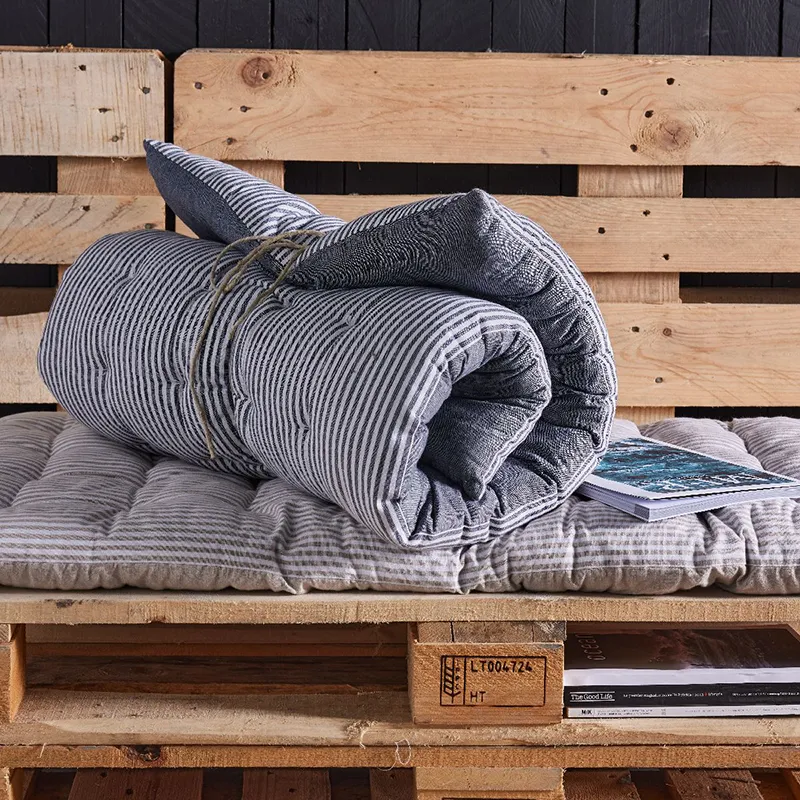 Matelas de sol Coton French Port rayé Beige - 120x60x7cm-0