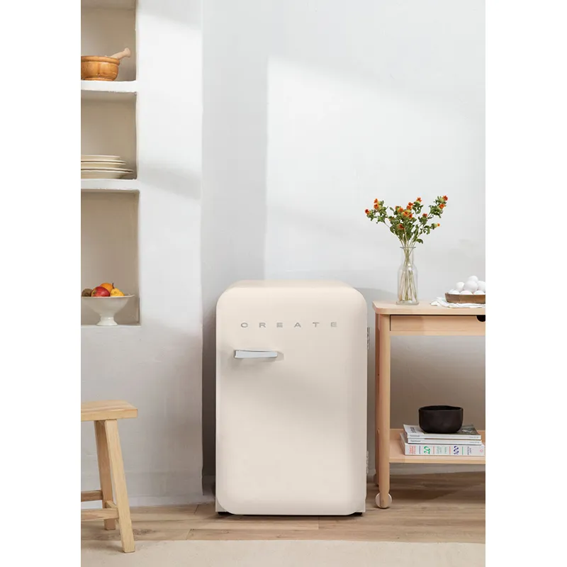 Réfrigérateur Retro-style 107L - Beige-4