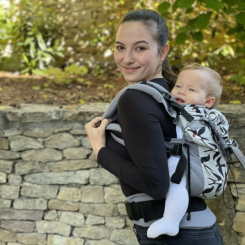 Porte bébé Love Buckle Carrier Hirondelle - Gris-7