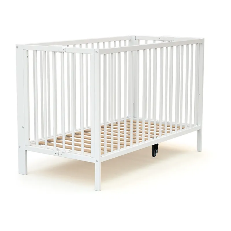Lit Bébé pliant Bois Essentiel Blanc - 60x120cm-3